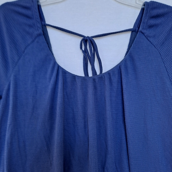 Free People We the Free Bondi Blouson Blue Thermal Crop Top szS - Picture 9 of 12